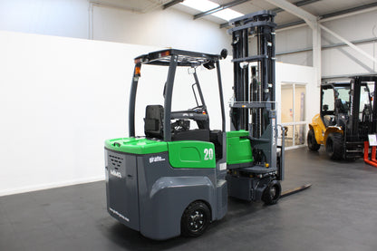 Mima mj20 electric articulated forklift | 2t capacity, vna, lithium battery