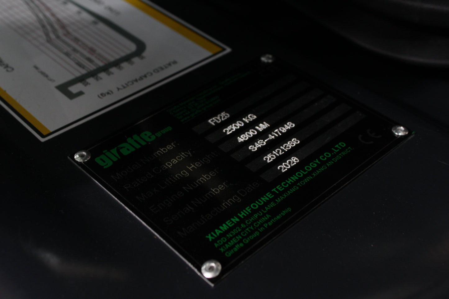 giraffe FD25 Premium Plus Advanced Pedestrian Safety | Full Cab Diesel Counterbalance | 4-Wheel Forklift