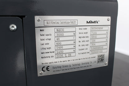 Mima 1mqk30 multi-directional electric forklift no cab