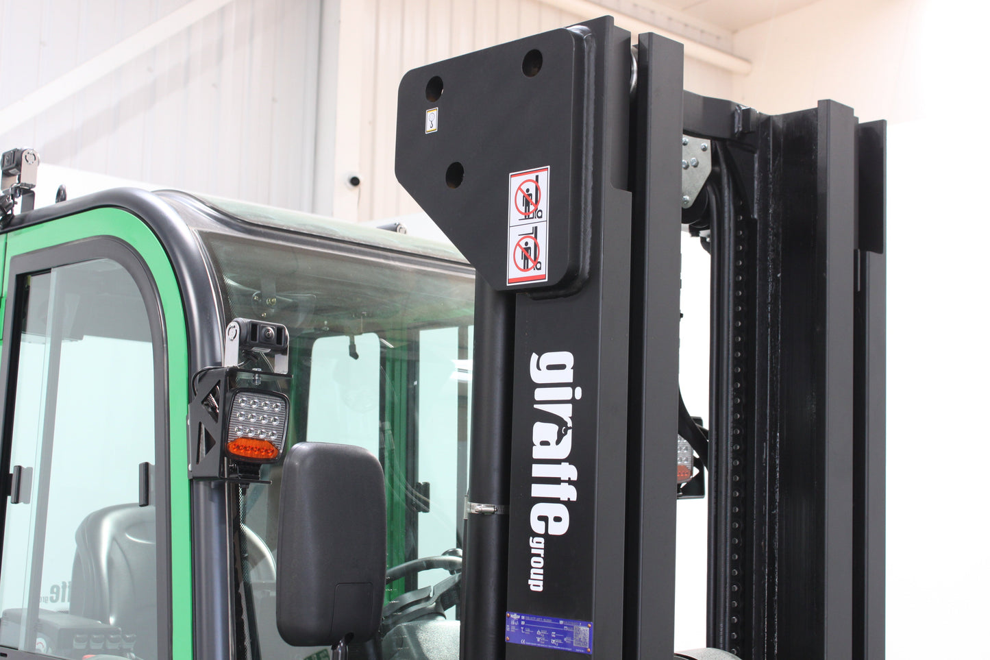giraffe GBL40 Premium Plus Advanced Pedestrian Safety | Full Cab Lithium Electric Counterbalance  | 4-Wheel Forklift