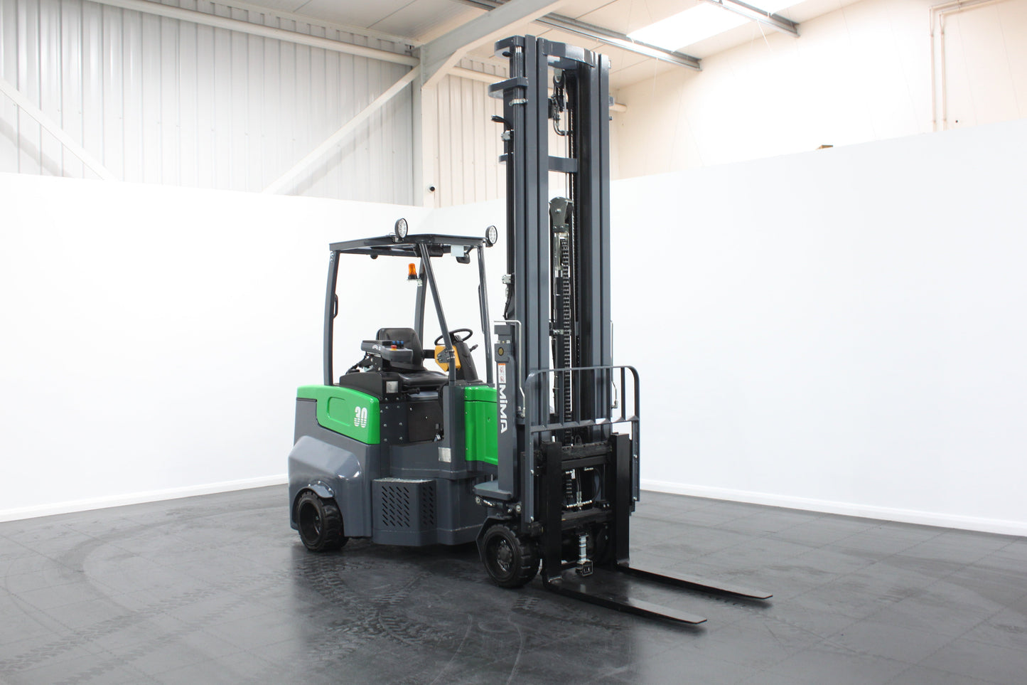 Mima mj30 3t articulated electric forklift | Vna, 210° swing, lithium power