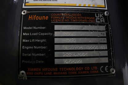 HIFOUNE FD25T - Open Cab