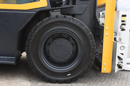 Hifoune FD10T 10T diesel forklift with full cab & rotator clamp | Triplex mast