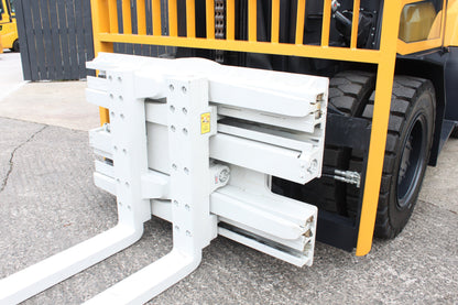 Hifoune FD10T 10T diesel forklift with full cab & rotator clamp | Triplex mast