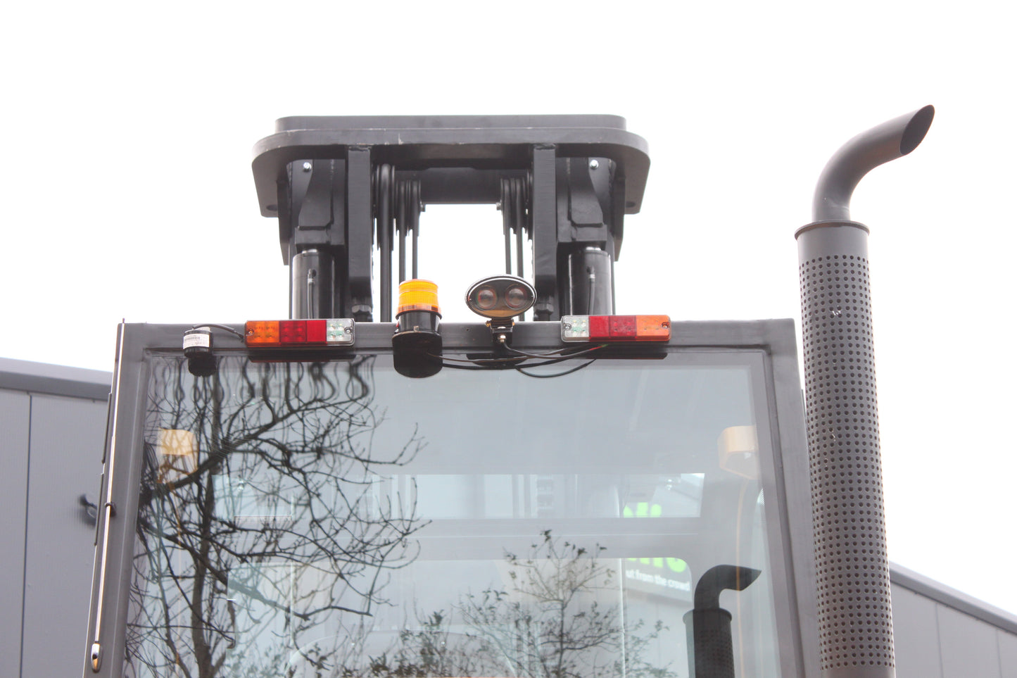 Hifoune FD10T 10T diesel forklift with full cab & rotator clamp | Triplex mast