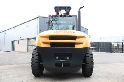 Hifoune FD10T 10T diesel forklift with full cab & rotator clamp | Triplex mast