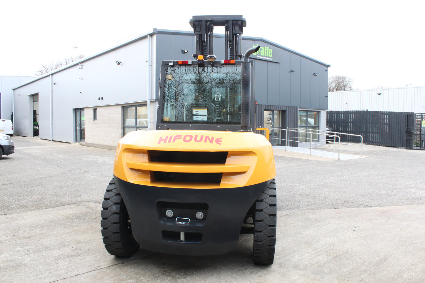 Hifoune FD10T 10T diesel forklift with full cab & rotator clamp | Triplex mast