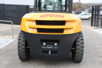 Hifoune FD10T 10T diesel forklift with full cab & rotator clamp | Triplex mast