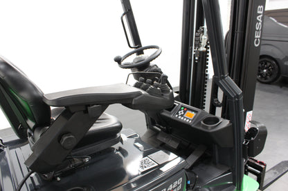 CESAB B420 2T Electric Forklift with Drive-In Racking Guard | 48V Battery
