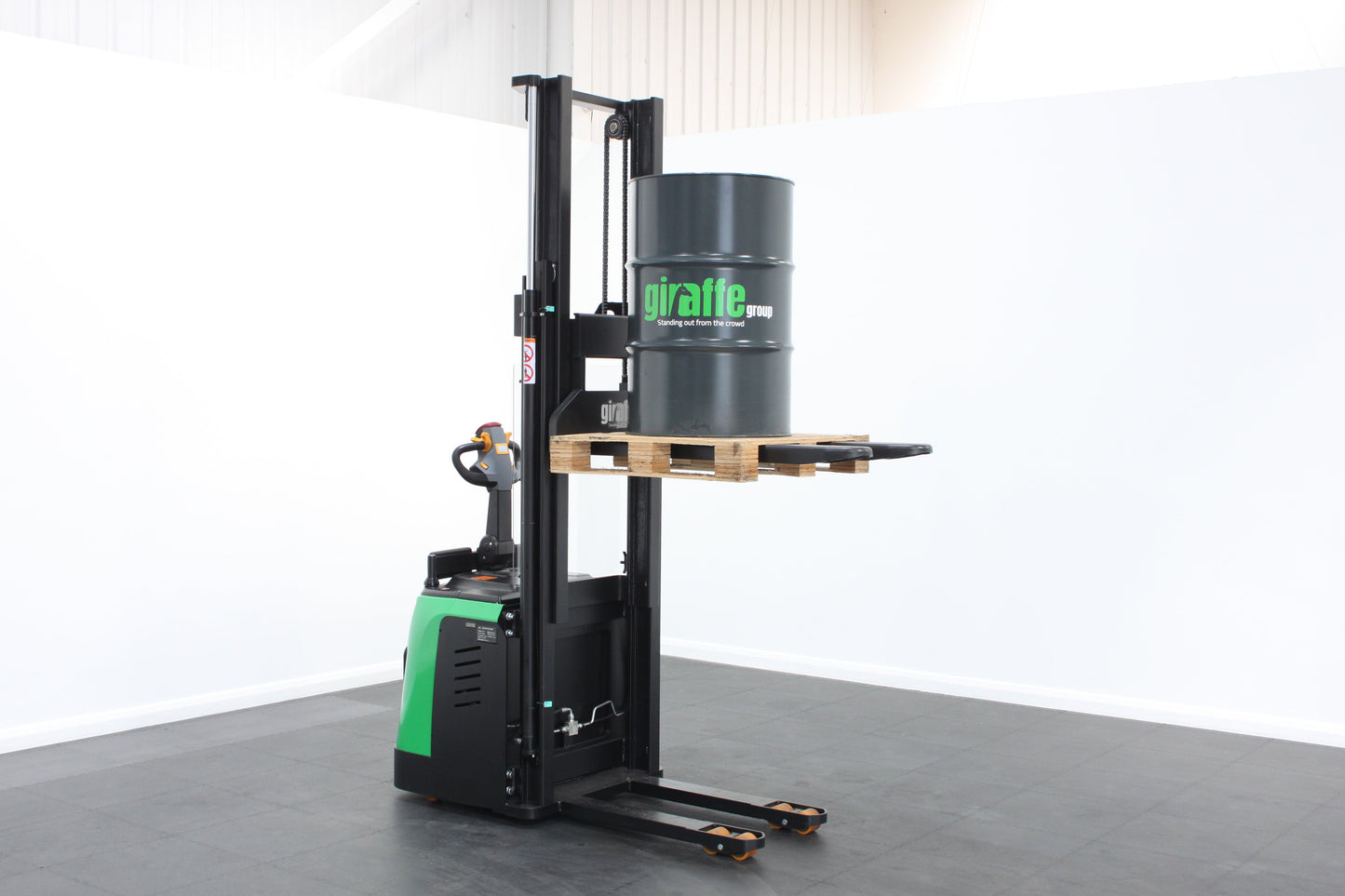 giraffe GES16P-30  Stand-on Powered Stacker – 1,600kg Capacity | Lithium-Ion Electric
