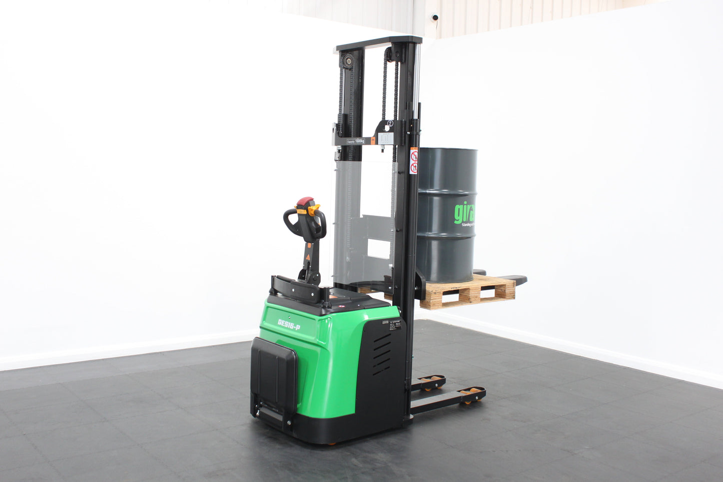 giraffe GES16P-30  Stand-on Powered Stacker – 1,600kg Capacity | Lithium-Ion Electric