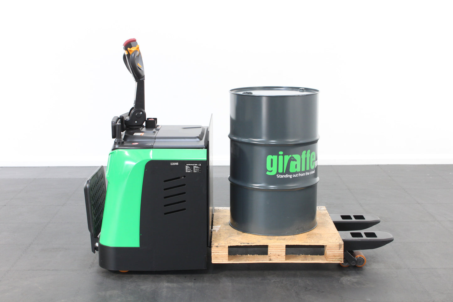 giraffe GET25P Stand-on Pallet truck–  2,500kg Capacity | Lithium-Ion Electric