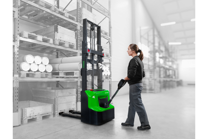 CESAB S010i Compact Powered Stacker – 1000kg Capacity | Lithium-Ion Electric Stacker for Basic Warehouse Applications